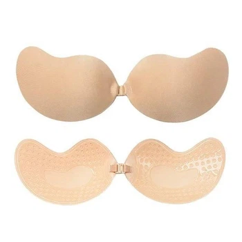 Бюстгальтер-невидимка силіконовий Fly Bra багаторазовий без бретелів Бежевий (D)