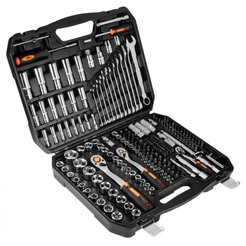 Набор инструментов NEO Tools (1/2", 3/8", 1/4", 219 предметов) торцевые головки с трещоткой (23927)