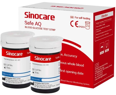 Тестові смужки для глюкометра Sinocare Safe AQ Smart №50