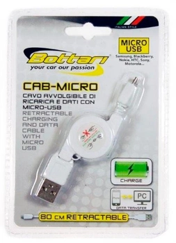 Кабель Bottari USB to micro-USB зі згортаємим дротом (Retractable) 80 см (B30104)