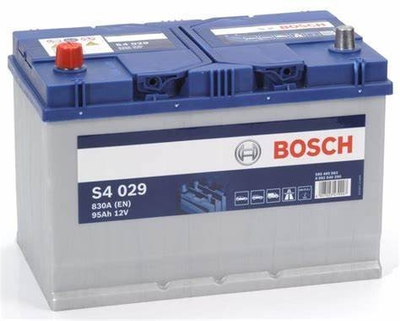 Акумулятор Bosch (J) S4 Silver 95Ah, EN 830 лівий "+" 306x173x225 (ДхШхВ) Japan 0 092 S40 2901