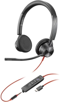 Słuchawki Plantronics Poly BlackWire 3325, BW3325 USB-C Czarne (213939-01)