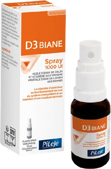 Suplement diety Pileje D3 Biane Spray 1000UI 20 ml (3701145600618)