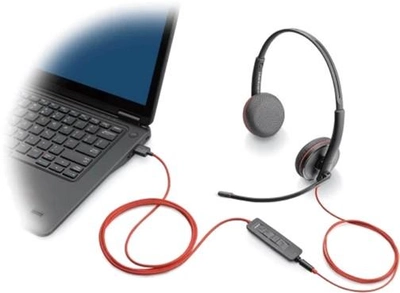 Słuchawki Plantronics Poly BlackWire C3225 USB-A Black (209747-201)