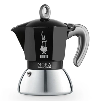 Гейзерная кофеварка Bialetti Moka Induction 6 чашек 280 мл Черный