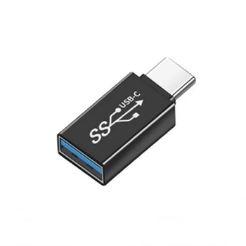 Переходник адаптер USB Type-С 3.1 Male - USB Female 10Gbps eXpert Type-5 Black, металл (48642)