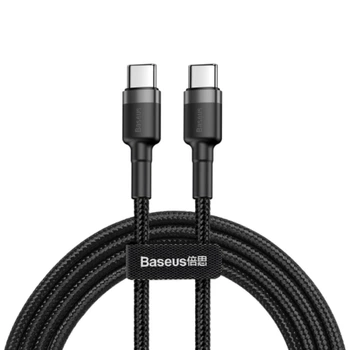 Кабель Baseus Type-C-Type-C PD 1м 60W Cafule Black-Grey (CATKLF-GG1)