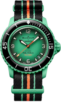 Наручные часы Blancpain × Swatch Bioceramic Scuba Fifty Fathoms Collection ''Indian Ocean" (SO35I100)
