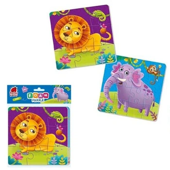 Мягкие пазлы 2в1 Foam Puzzle: Зоопарк Vladi Toys RK6050-05