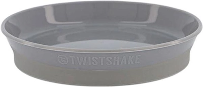 Тарілка з кришкою Twistshake для дітей від 6 місяців+ сіра (7350083121646)