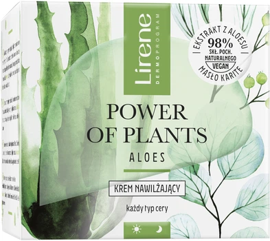 Крем для обличчя Lirene Power of Plants Зволожуючий з Алое 50 мл (5900717077256)