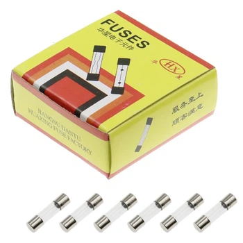 Предохранители стеклянные 100шт цилиндрический 250В 2А Fuses 5x20мм