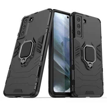 Чехол Fiji Ring для Samsung Galaxy S21 FE (G990) бронированный бампер с кольцом подставкой черный