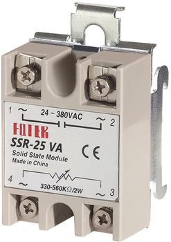 Твердотельное реле FQFER SSR-25VA 25А 24-380VAC (YT31155)