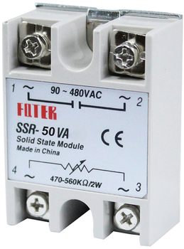 Твердотельное реле FQFER SSR-50VA 50А 24-380VAC (YT31158)