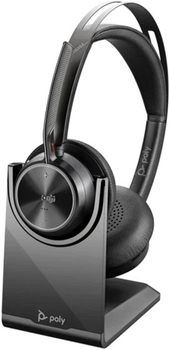 Słuchawki Plantronics Poly Voyager Focus 2 UC, Vfocus-M C USB-C, Charge Stand, WW (214433-02)