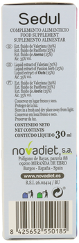 Suplement diety Novadiet Sedul 30 ml (8425652550185)