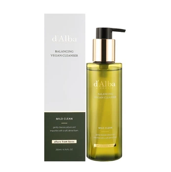 Балансирующий клинзер с экстрактом белого трюфеля D'alba Mild Skin Balancing Vegan Cleanser 200 мл
