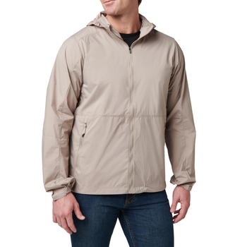 Куртка тактична демісезонна 5.11 Tactical Packable Windbreaker Jacket Badlands Tan L (48388-956)