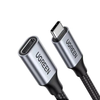Кабель удлинитель UGREEN US372 USB Type C 3.1 Gen 2 PD100W 4K/60Hz 10Gbps 5A 1m Black (30205)