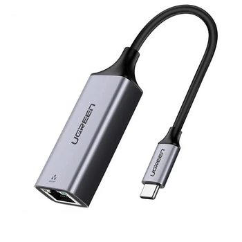 Адаптер Gigabit Ethernet UGREEN CM199 LAN 1000 Мбит/с TYPE-C to RJ45 Black (50737)