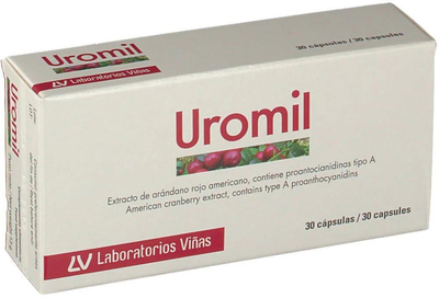 Дієтична добавка Laboratorios Vinas Uromil 30 капсул (8470001559210)