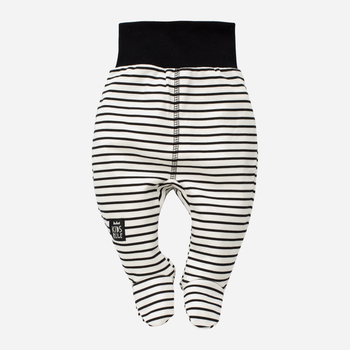 Дитячий напівкомбінезон Pinokio Happy Day Sleep Pants Stripped 74 см Білий/Чорний (5901033218866)