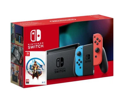 Nintendo Switch Neon Blue-Red (Upgraded version) + Игра Mortal Kombat 1 (русские субтитры)