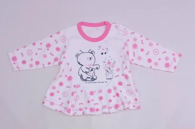 Кофточка Puan 0970 56см (р) белый с розовым