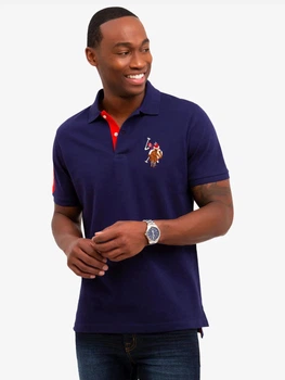Поло довге чоловіче U.S. Polo Assn 113046-8800A M Синє (786667113702)