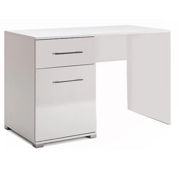 Стол письменный 1Д1Ш Фемели MiroMark FM-71-WB Белый глянец (Ламинированная ДСП)