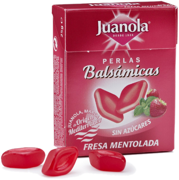 Suplement diety Juanola Strawberry Menthol Balsamic pearls 25 g (8430992990874)