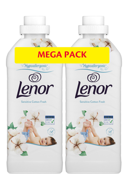 Ополіскувач для білизни Lenor Sensitive Cotton Fresh 2 x 925 мл (8006540890189)