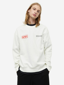 Чоловічий світшот Relaxed Fit H&M (56196) XL Білий