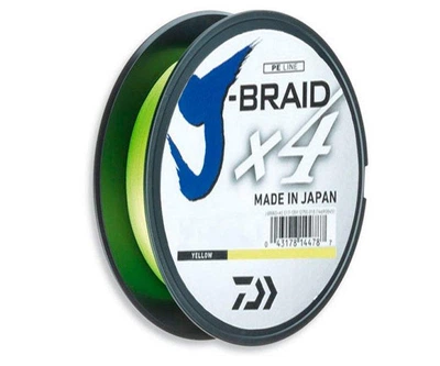 Шнур Daiwa J-Braid X4E 135m Yellow 14.4kg 0.25mm #3.0,12740-025