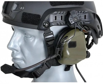 Наушники тактические активные Earmor EM-M32H-M3-FG for Helmet-Mount Olive