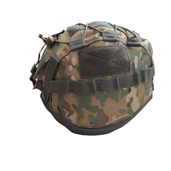 Кавер-чохол на тактичний шолом MICH cover-mich-ua-zsu з підсумком для АКБ камуфляж