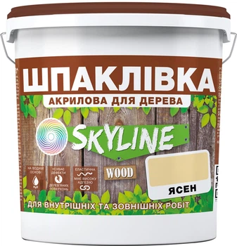 Шпаклівка для Дерева готова до застосування акрилова SkyLine Wood Ясен 14 кг (42475753_rozetka)