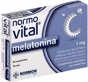 Naturalny suplement Laboratorium. Normon Normovital Melatonina 1 mg 60 tabletek (8435232318814)