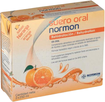 Naturalny suplement Laboratorium. Normon Suero Oral Normon Naranja 2 x 250 ml (8435232311709)