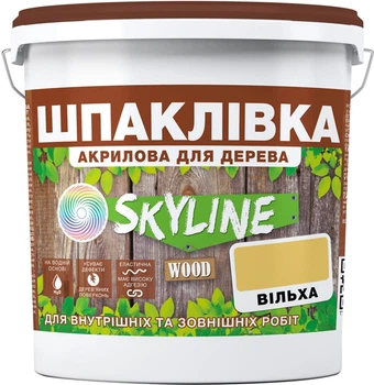 Шпаклівка для Дерева готова до застосування акрилова SkyLine Wood Вільха 4.5 кг (42471275_rozetka)