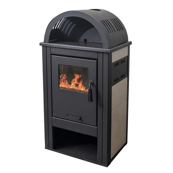 Печь на дровах Termo Sistem ELEGANT LUX для дома и дачи 8 кВт Кремовый