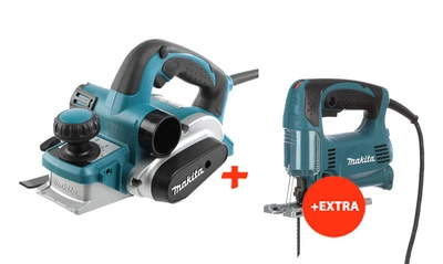 Рубанок Makita KP0810+электролобзик Makita 4329 (KP0810SET)