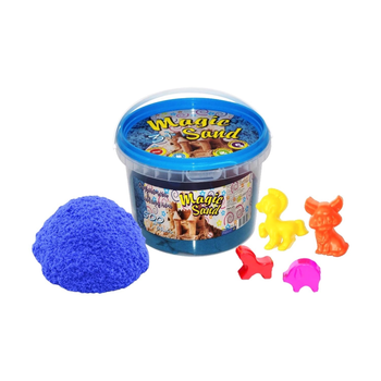 Кінетичний пісок Strateg Magic Sand 500г Блакитний + форми 371-2