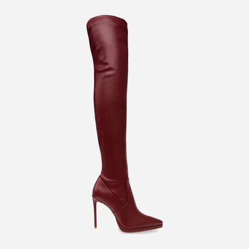 Muszkieterki damskie na szpilce za kolano Steve Madden Keandra Boot SM11002678-CRA 37 23 cm Bordowe (8720857159929)