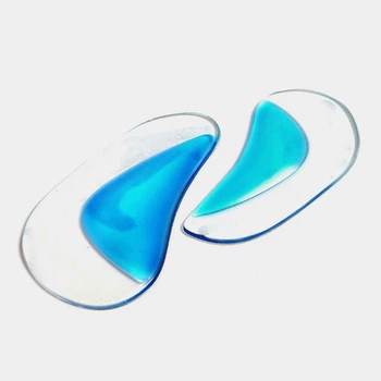 Вкладка в обувь под свод стопы стельки силиконовые Spa heels прозрачно-голубой 9,8*5,5*0,7 арт 36092