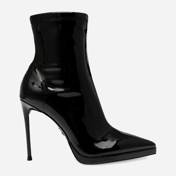 Botki damskie lakierowane na szpilce Steve Madden Kaylani Bootie SM19000030-018 39 24.6 cm Czarne (8720857111088)