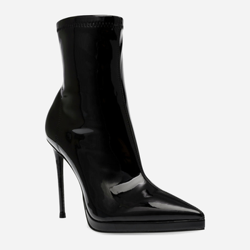 Botki damskie lakierowane na szpilce Steve Madden Kaylani Bootie SM19000030-018 39 24.6 cm Czarne (8720857111088)