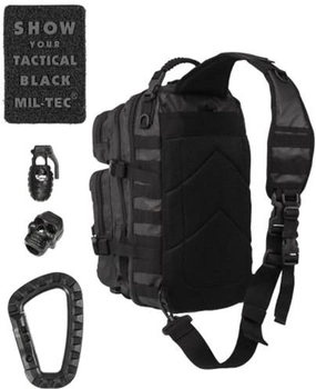 Рюкзак однолямковий Sturm Mil-Tec Tactical Black One Strap Assault Pack Large [019] Black (14059288) (2000980449576)