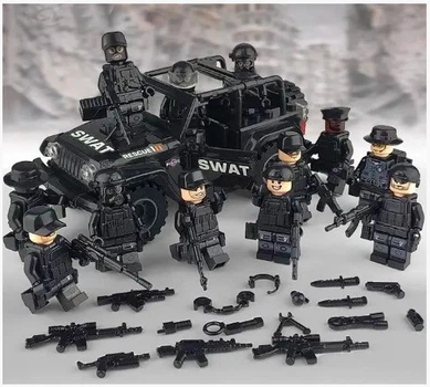 Фигурки спецназовцев на автомобили SWAT военные армейцы
